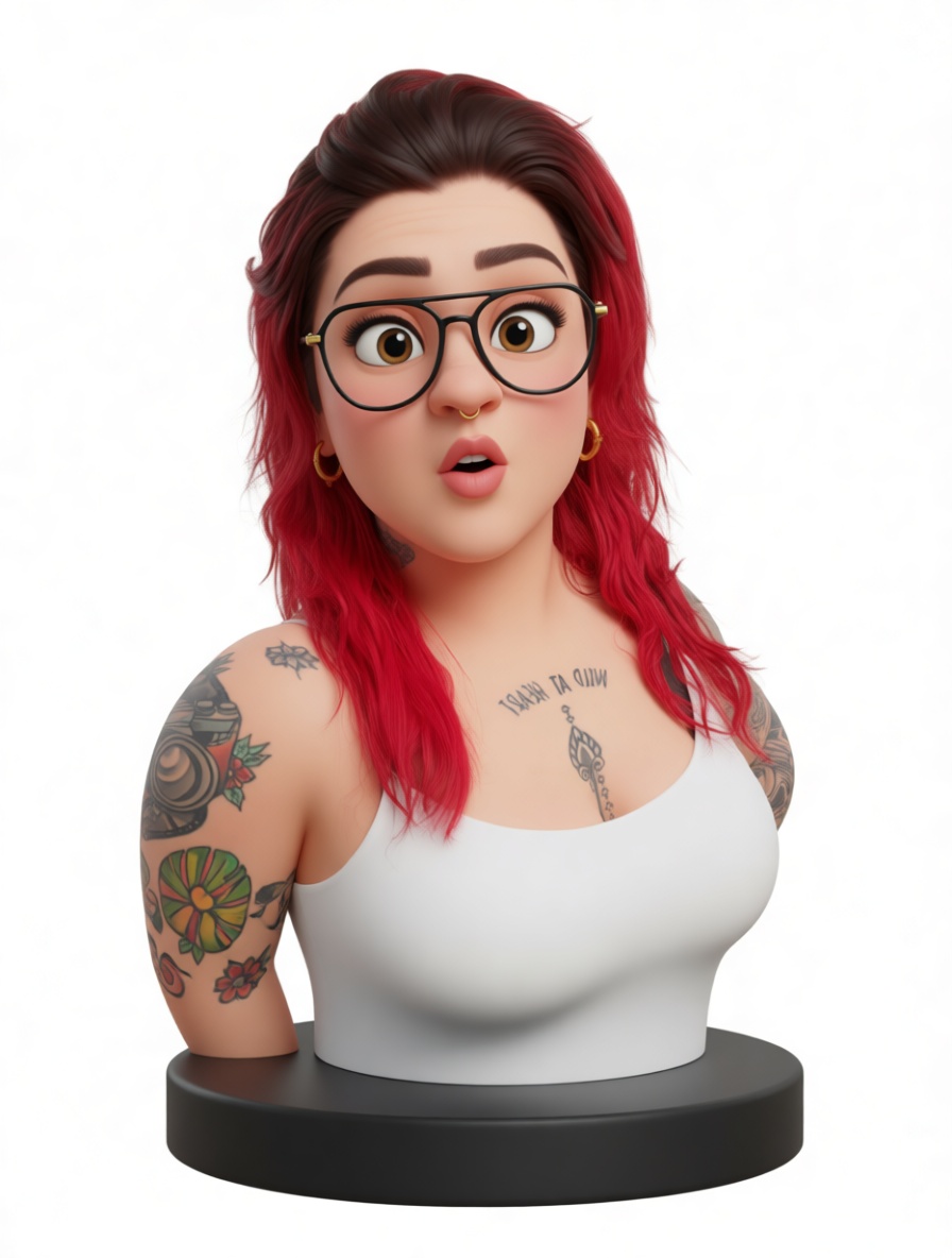 Tattooed Woman Bust free 3D printable STL