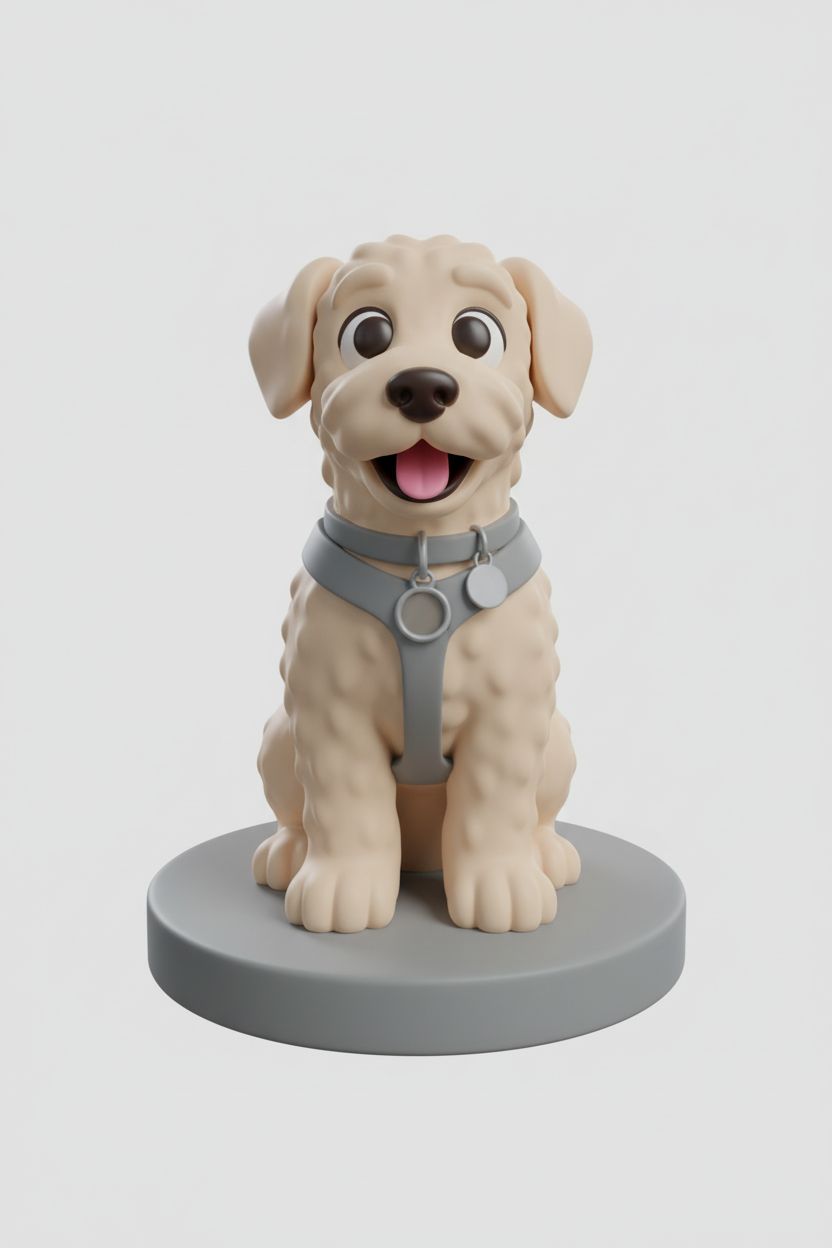 Cute Cartoon Dog Figurine free 3D printable STL