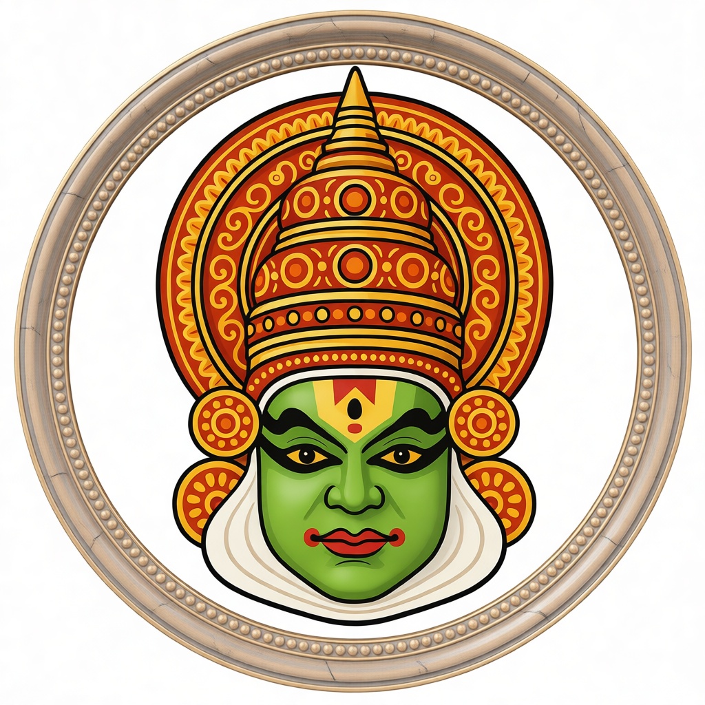 Kathakali Dancer Mask free 3D printable STL