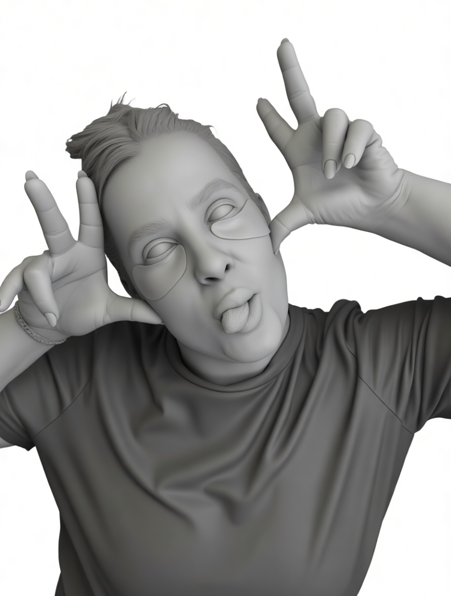 Playful Human Bust free 3D printable STL