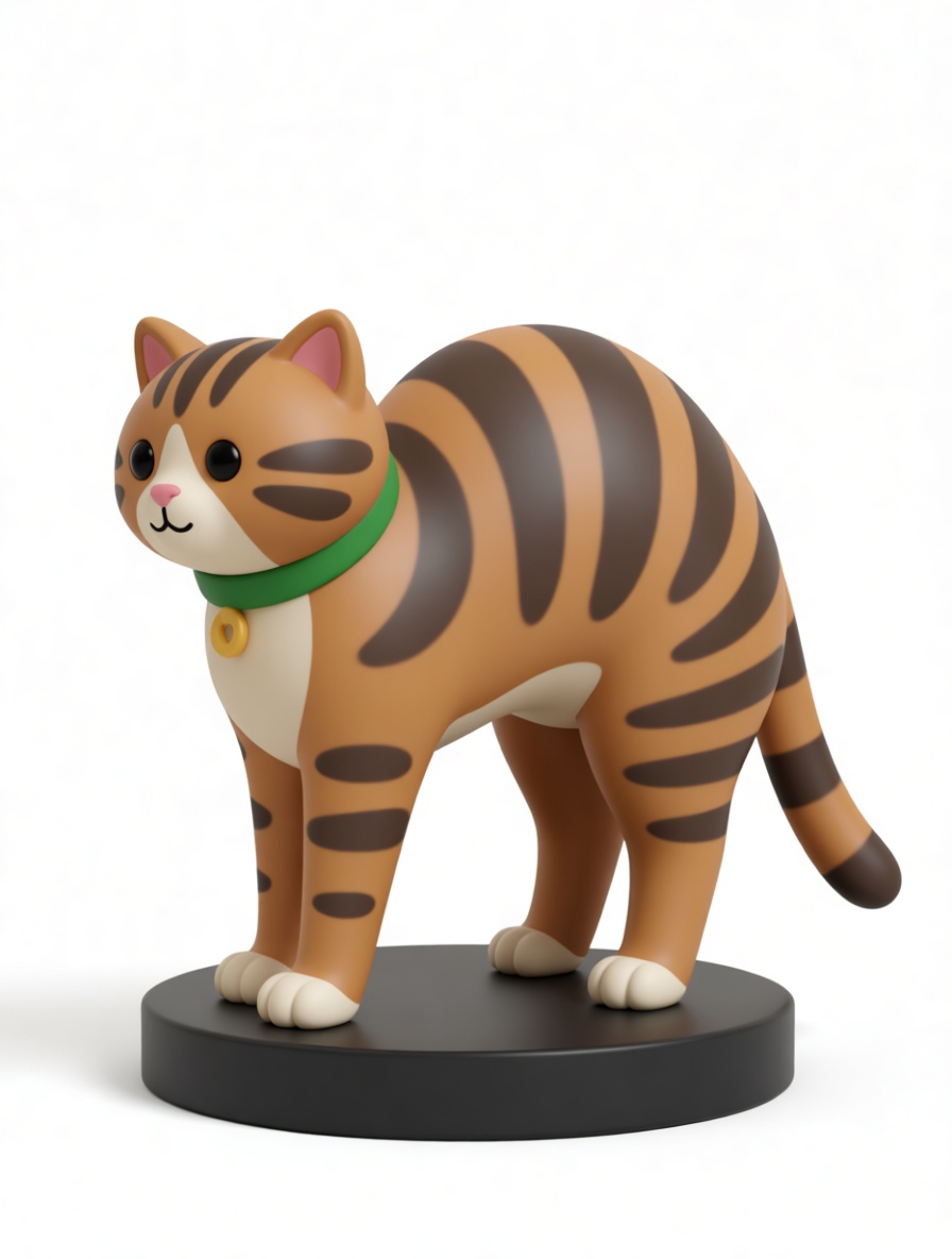 Tabby Cat Figurine free 3D printable STL