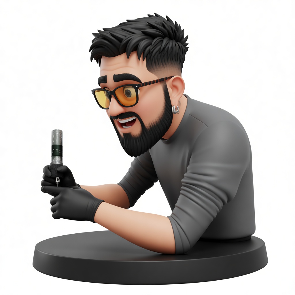 Barber with Hair Clipper Bust free 3D printable STL