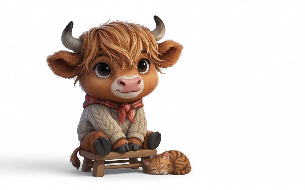 Highland Calf Figurine free 3D printable STL