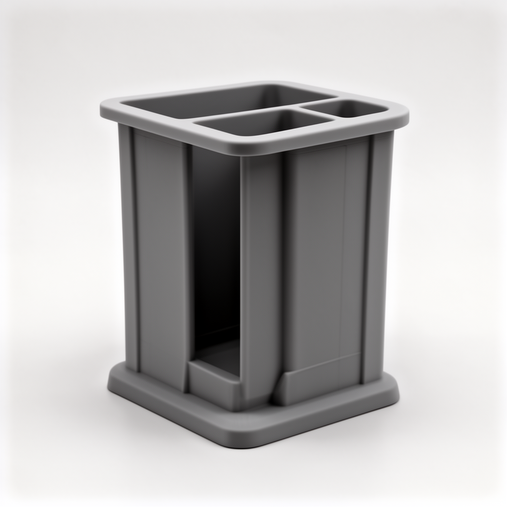4-Compartment Pencil Holder free 3D printable STL