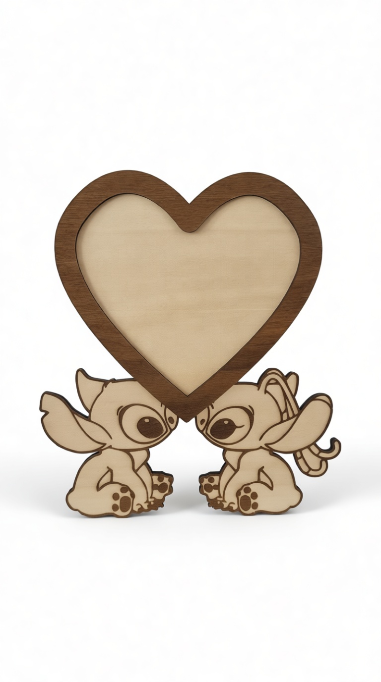 Stitch Heart Frame free 3D printable STL