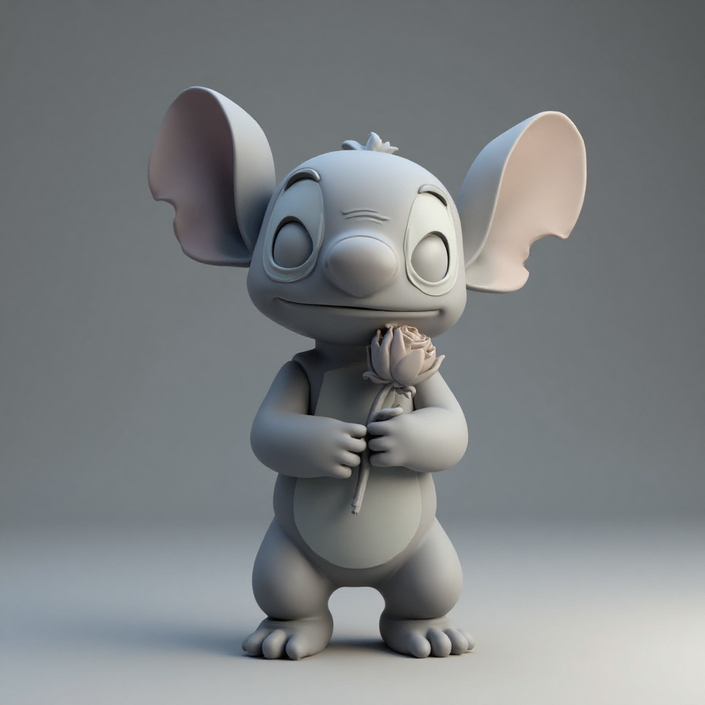 Stitch Rose Figurine free 3D printable STL