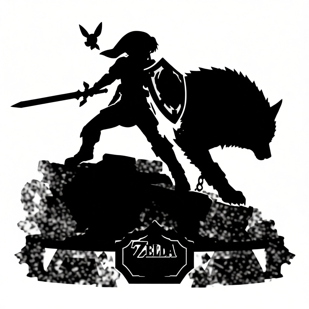 Link and Wolf Statue free 3D printable STL