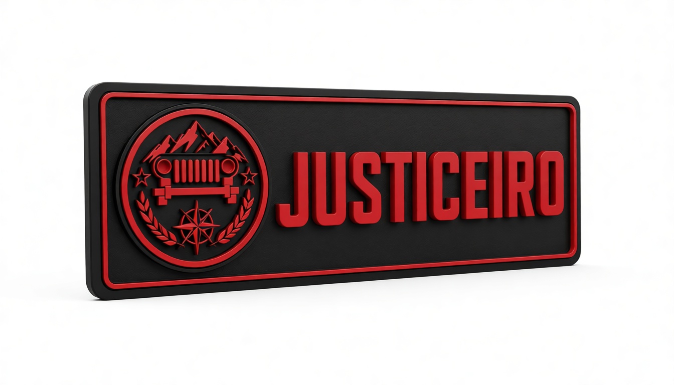 Justiceiro Logo Plaque free 3D printable STL