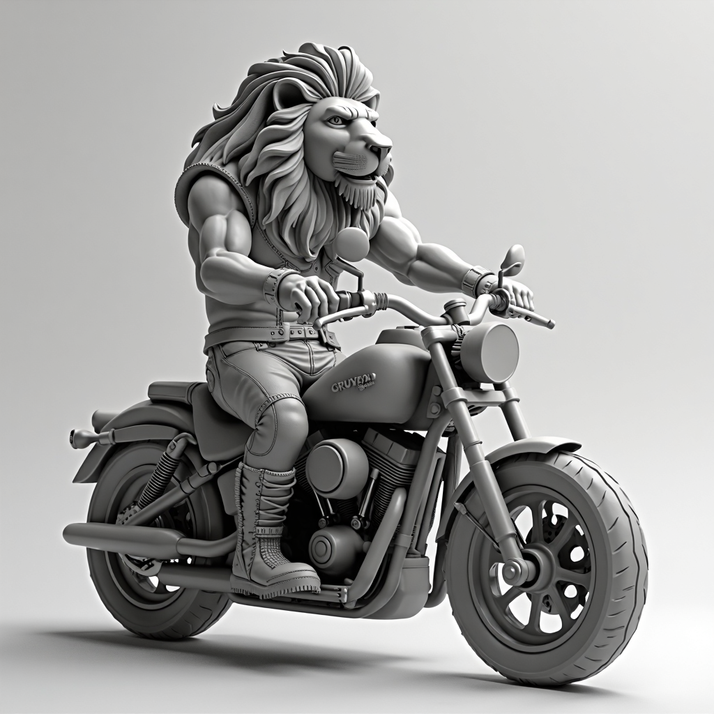 King Leo Biker Figurine free 3D printable STL