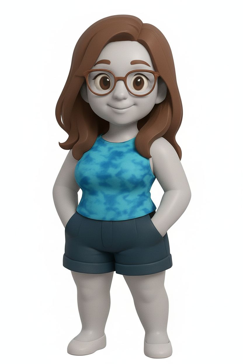 Stylized Female Character Figure free 3D printable STL
