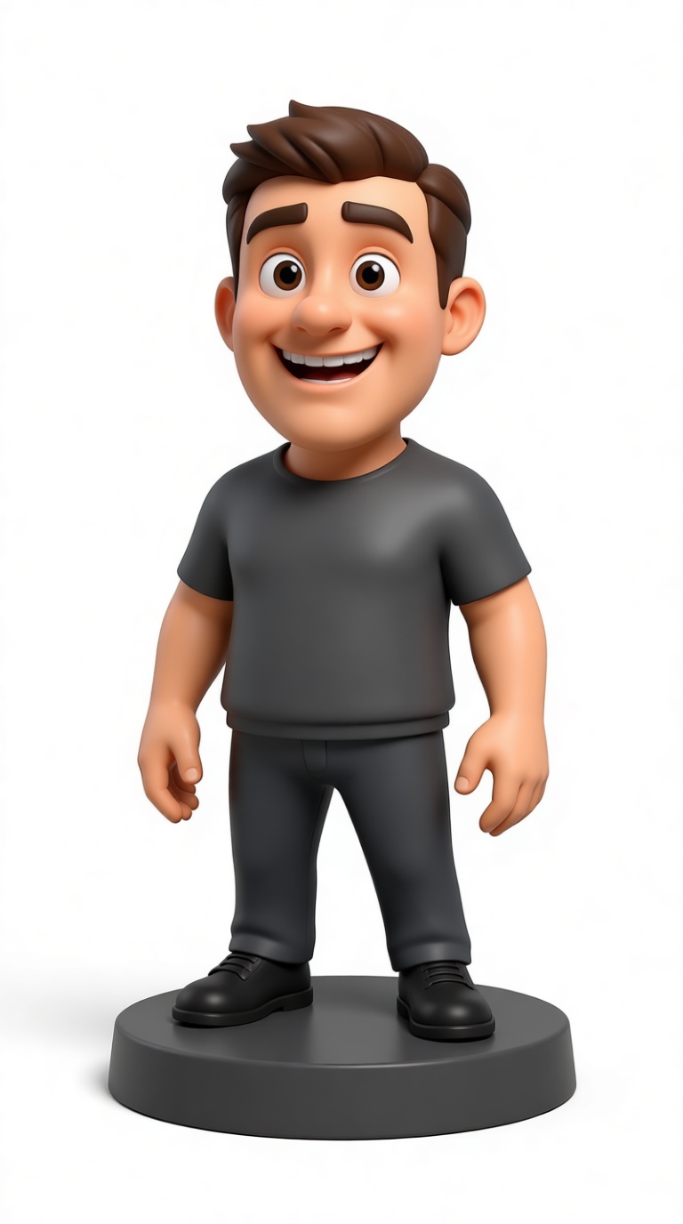 Smiling Cartoon Man Figurine free 3D printable STL