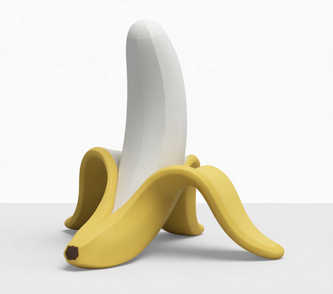 Peeled Banana Model free 3D printable STL