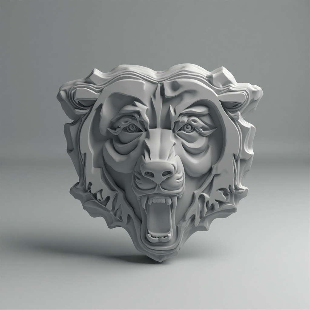 Chicago Bears Logo Sculpture free 3D printable STL
