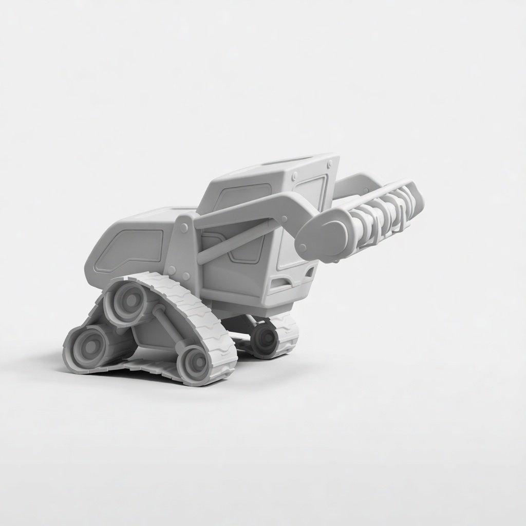 Tracked Mini Excavator Model free 3D printable STL
