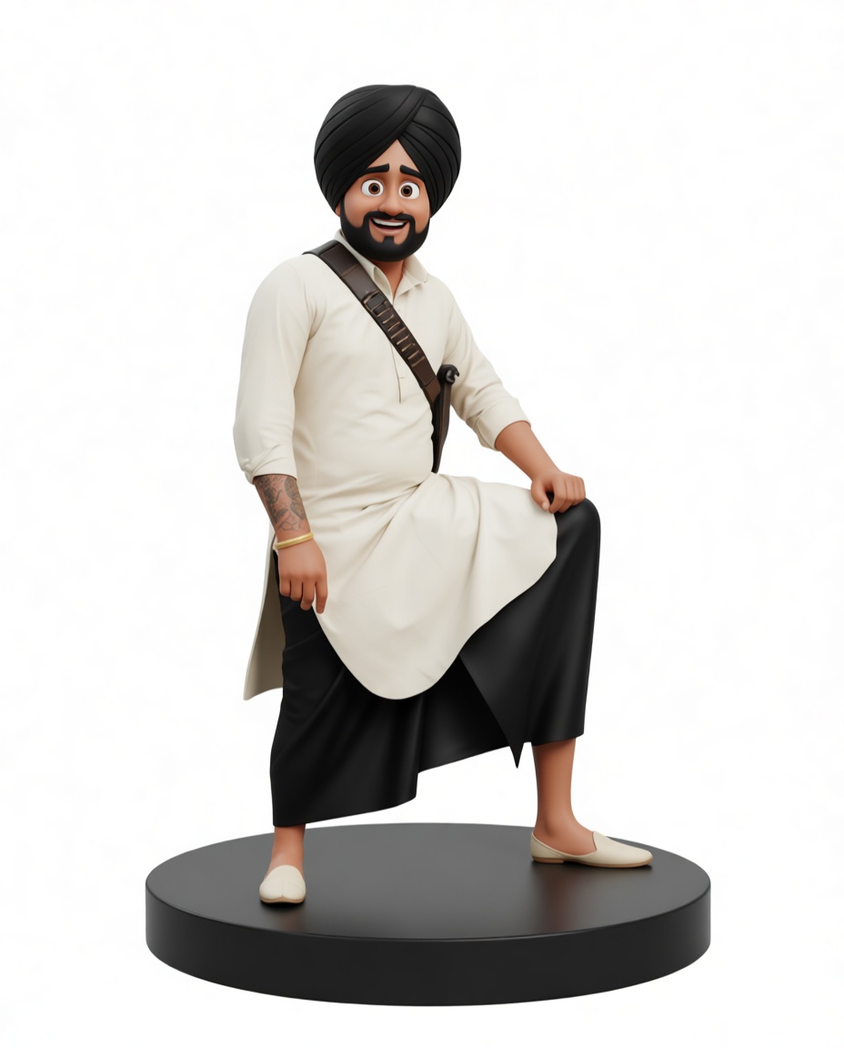 Punjabi Man Figurine free 3D printable STL