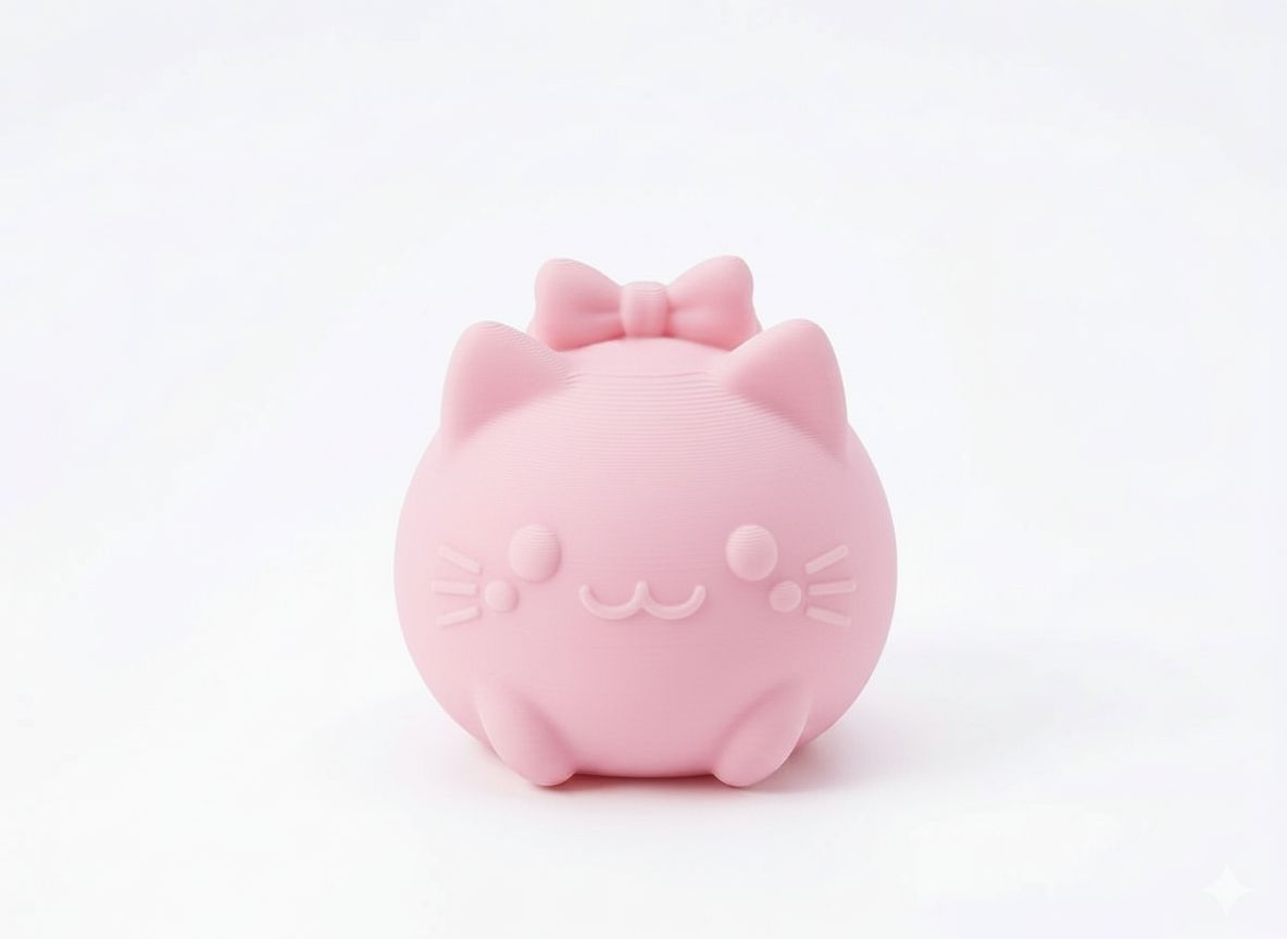 Cute Cat Figurine free 3D printable STL