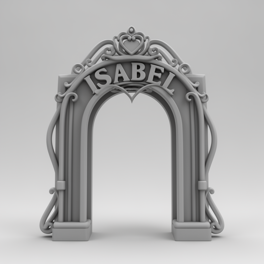 Isabel Princess Door Sign free 3D printable STL