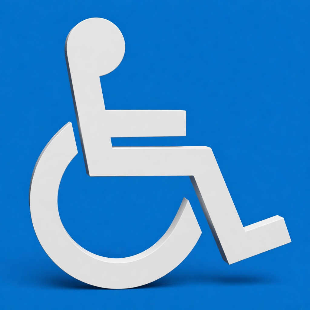 Accessibility Wheelchair Symbol free 3D printable STL