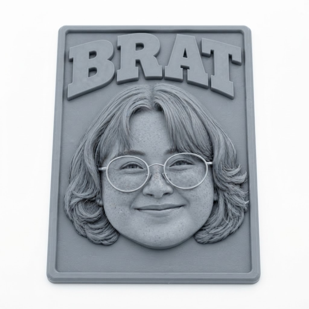 Brat Magazine Cover Plaque free 3D printable STL