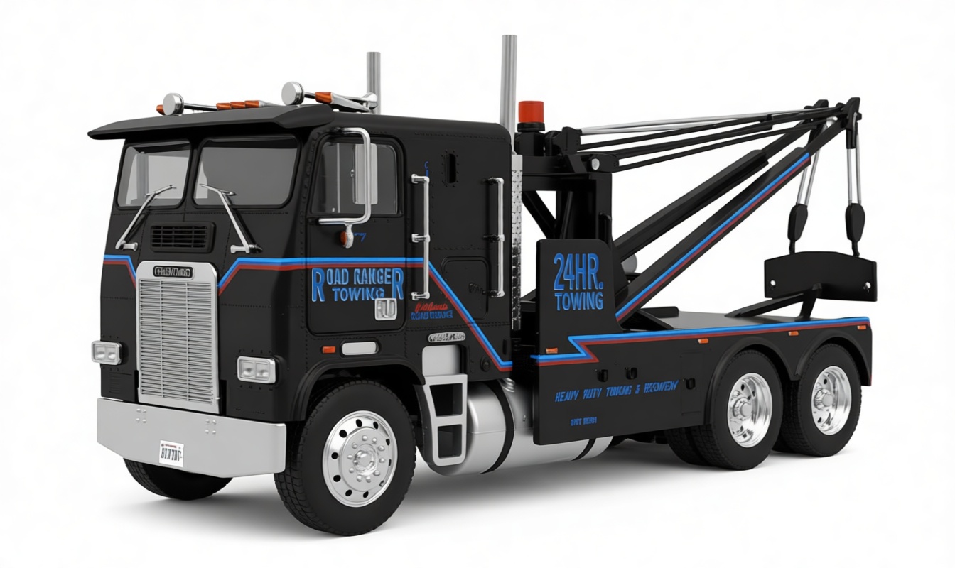 Freightliner Wrecker Truck free 3D printable STL