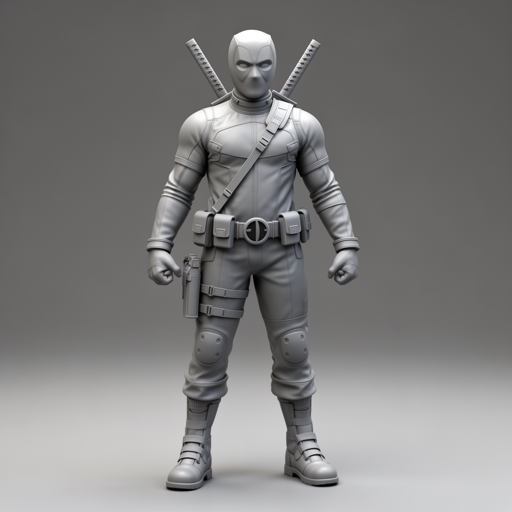Deadpool Action Figurine free 3D printable STL