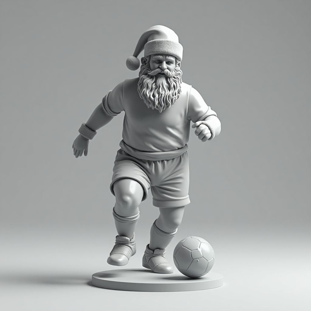 Santa Claus Football Figurine free 3D printable STL