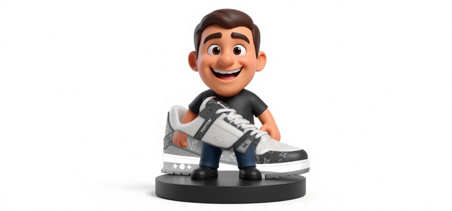 Man Holding Sneaker Figurine free 3D printable STL