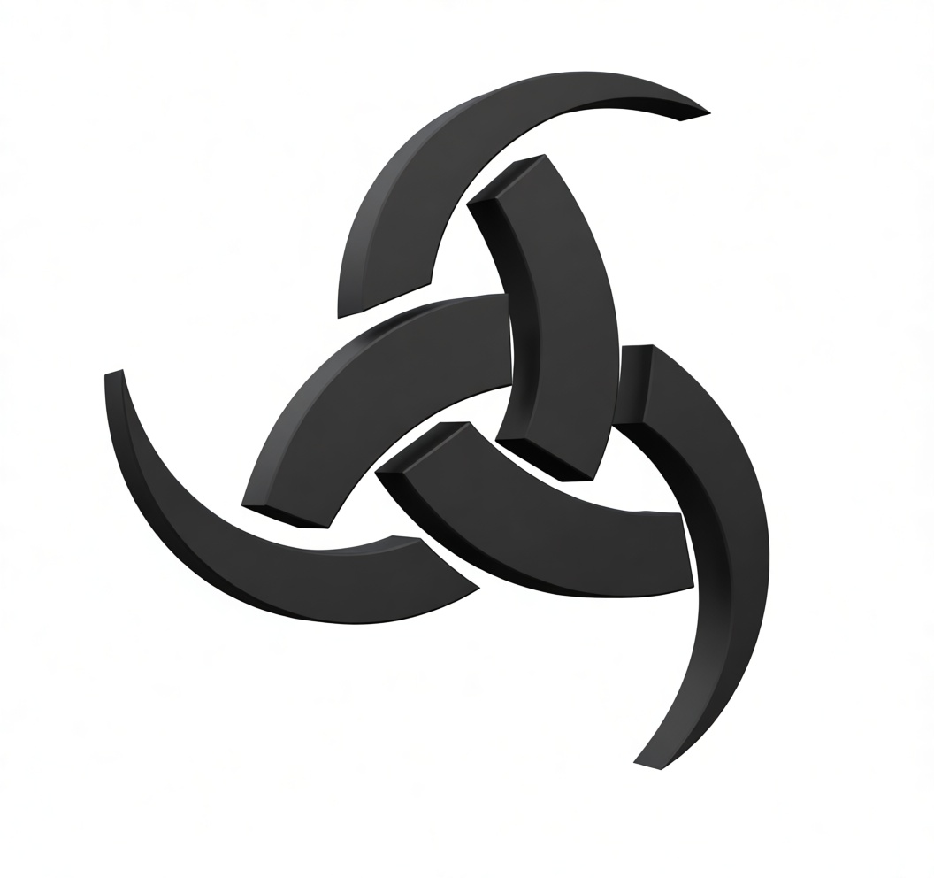 Biohazard Symbol Sculpture free 3D printable STL