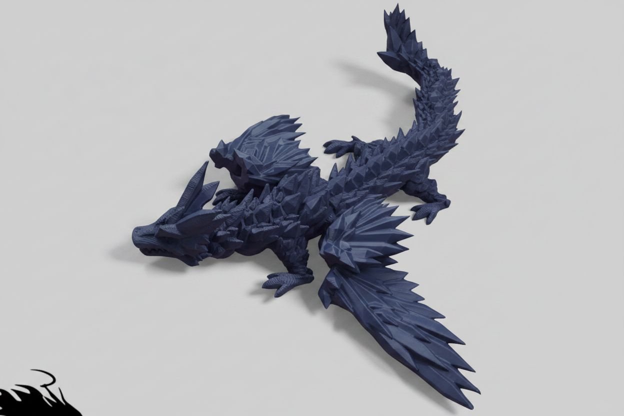 Crystal Dragon Figurine free 3D printable STL