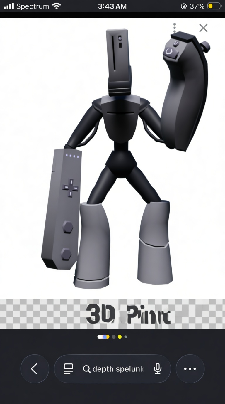 Depth Spelunk Robot Figurine free 3D printable STL