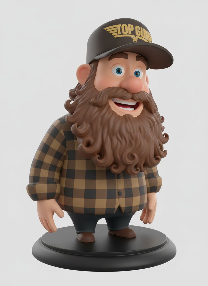 Bearded Man Figurine free 3D printable STL