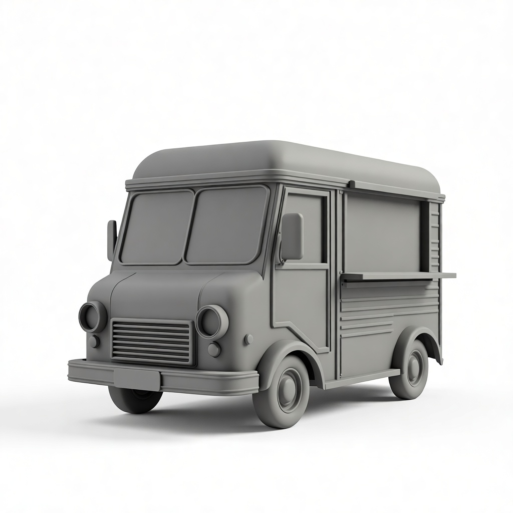 Food Truck Model free 3D printable STL