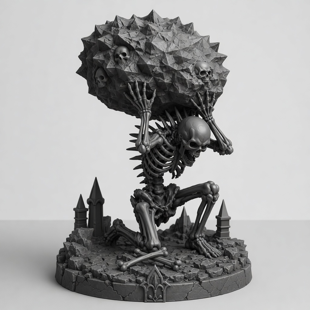 Bone Giant Figurine free 3D printable STL