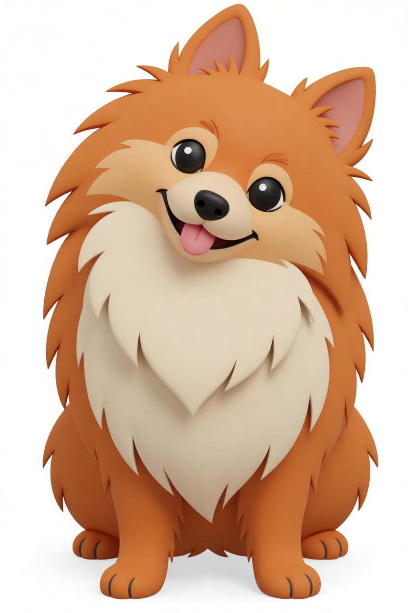 Pomeranian Dog Figurine free 3D printable STL