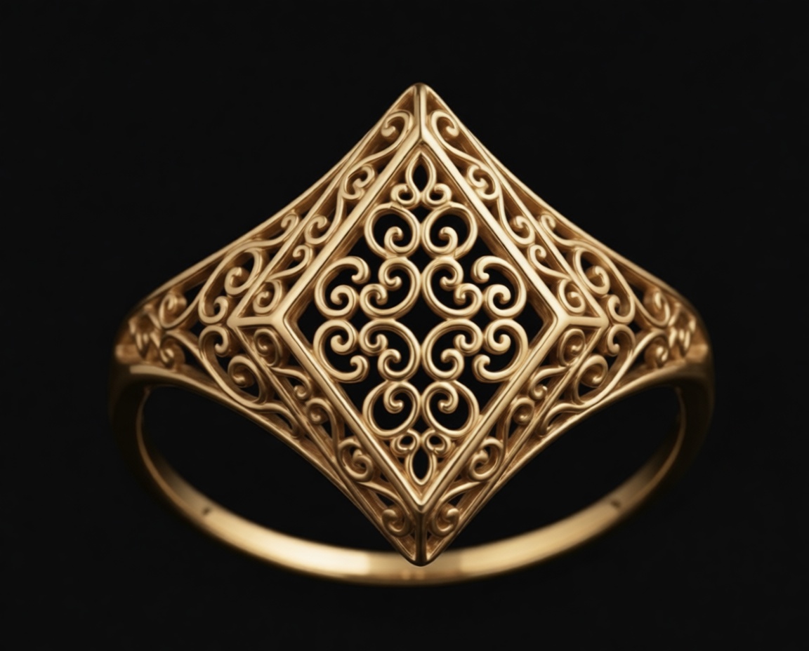 Ornate Filigree Ring free 3D printable STL
