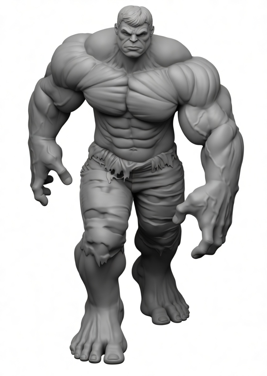Hulk 3D Figurine free 3D printable STL
