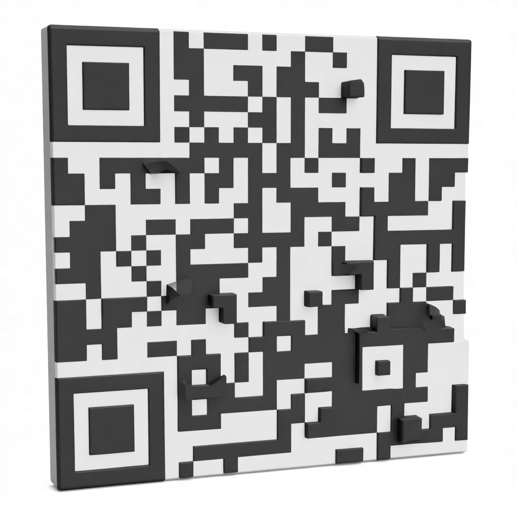 QR Code Sculpture free 3D printable STL