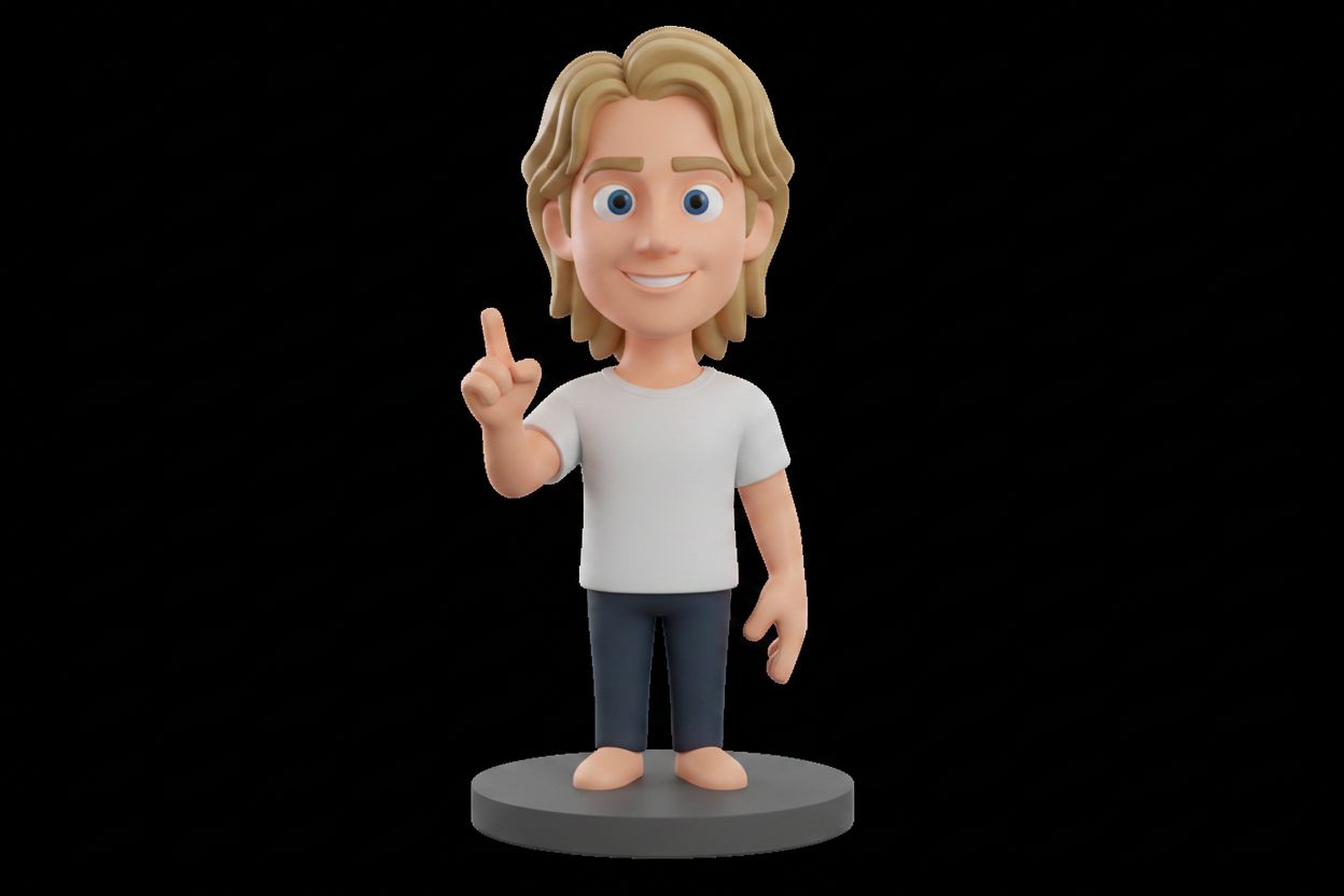 Blond Male Character Figurine free 3D printable STL