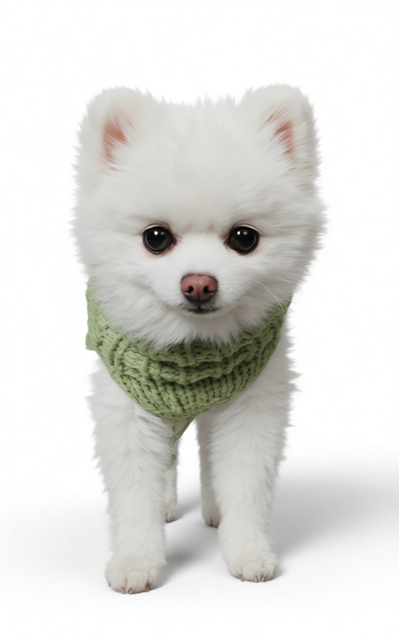White Pomeranian Figurine free 3D printable STL