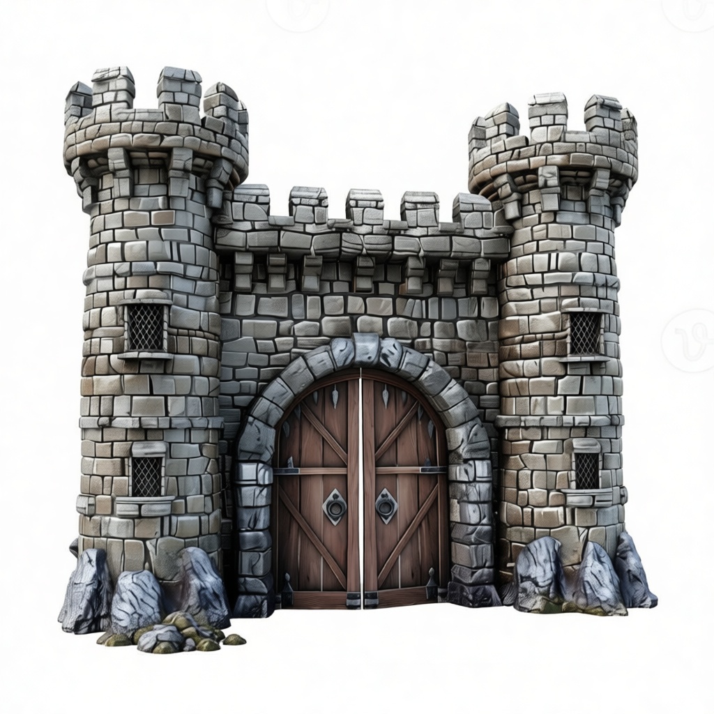Medieval Castle Gate free 3D printable STL