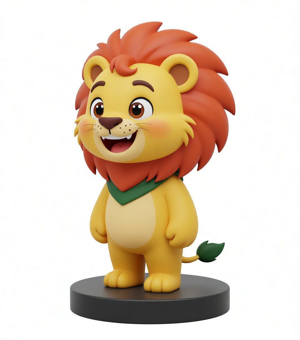Cartoon Lion Figurine free 3D printable STL