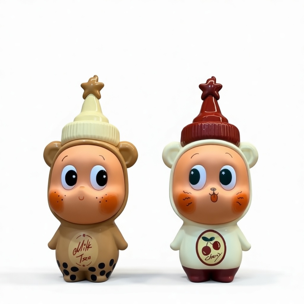 Bubble Tea Bear Figurines free 3D printable STL
