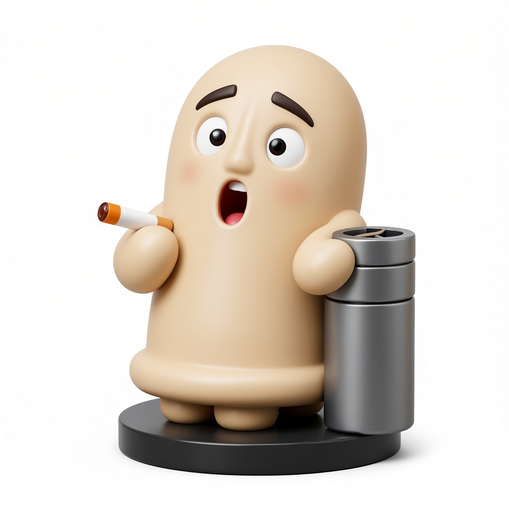 Smoking Cartoon Character Figurine free 3D printable STL
