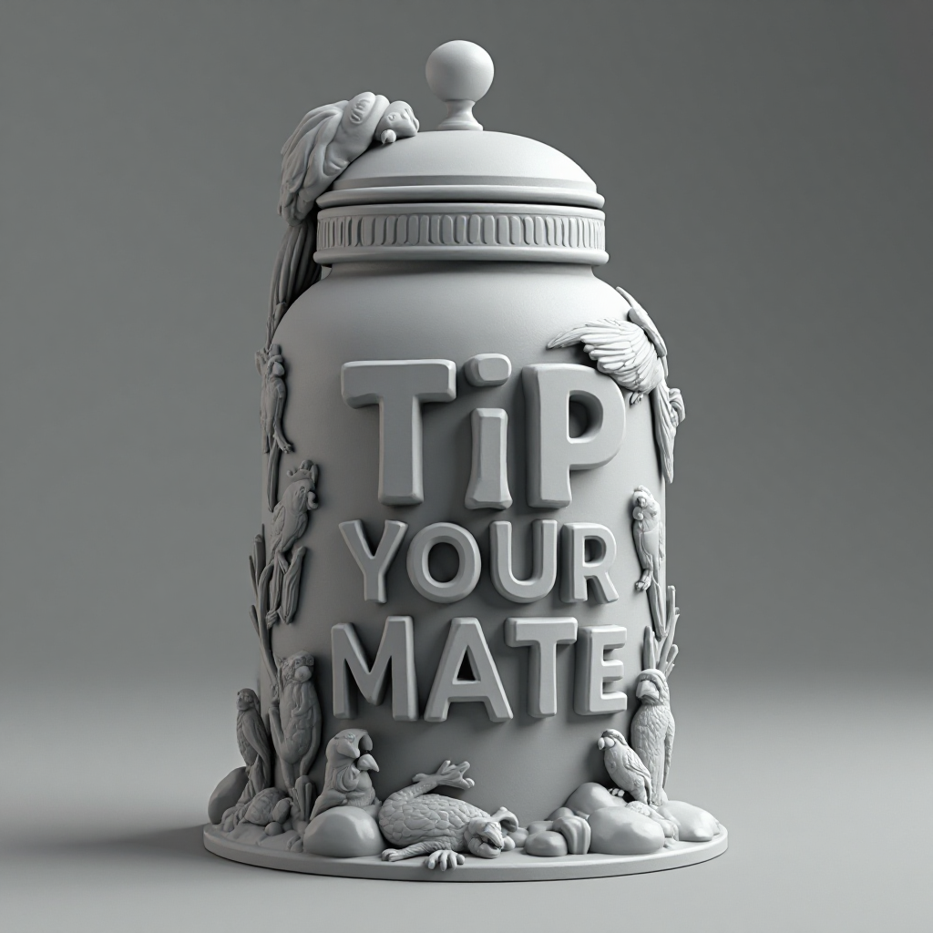 Pirate Tip Jar Figurine free 3D printable STL