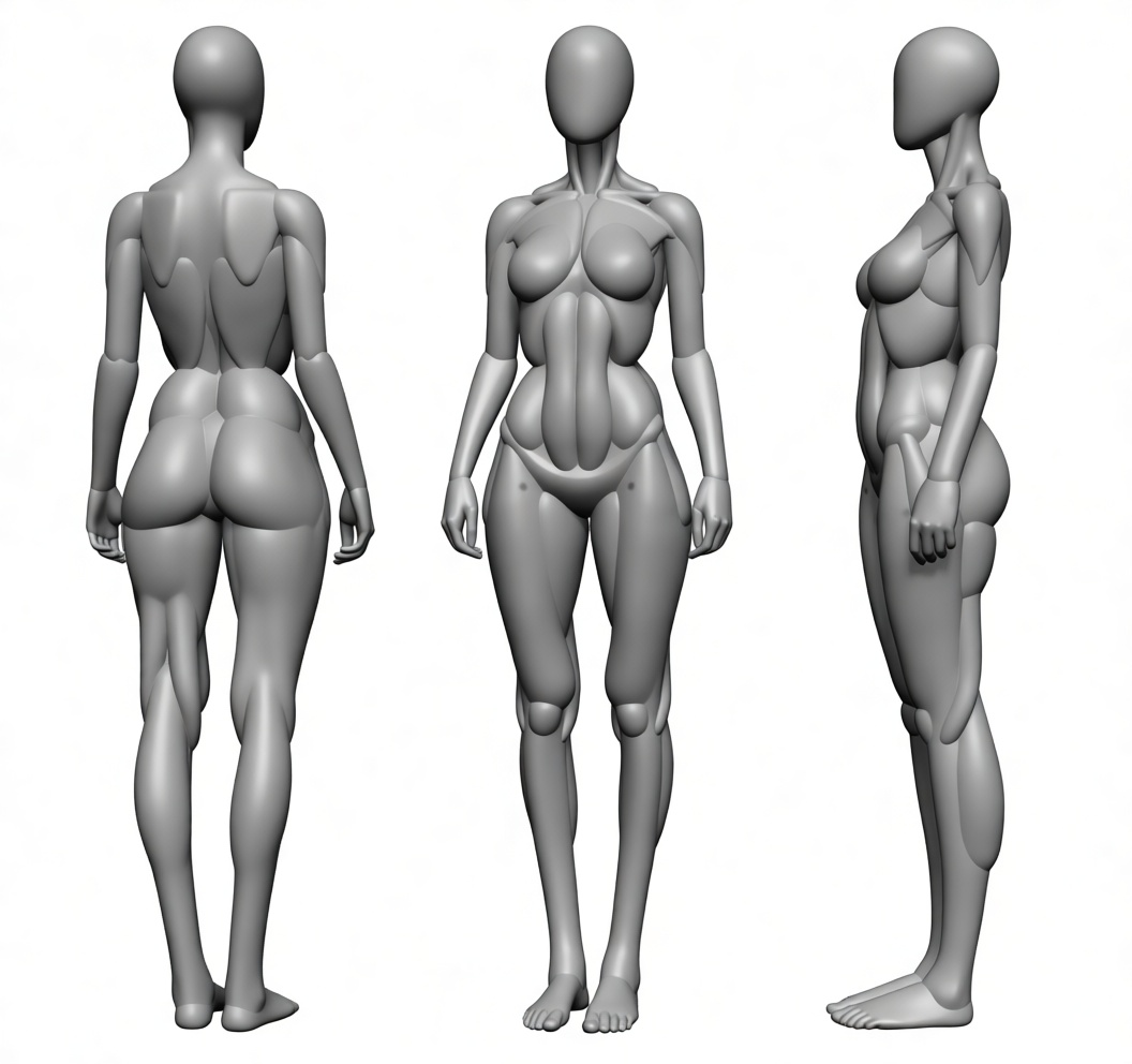 Female Anatomy Model free 3D printable STL