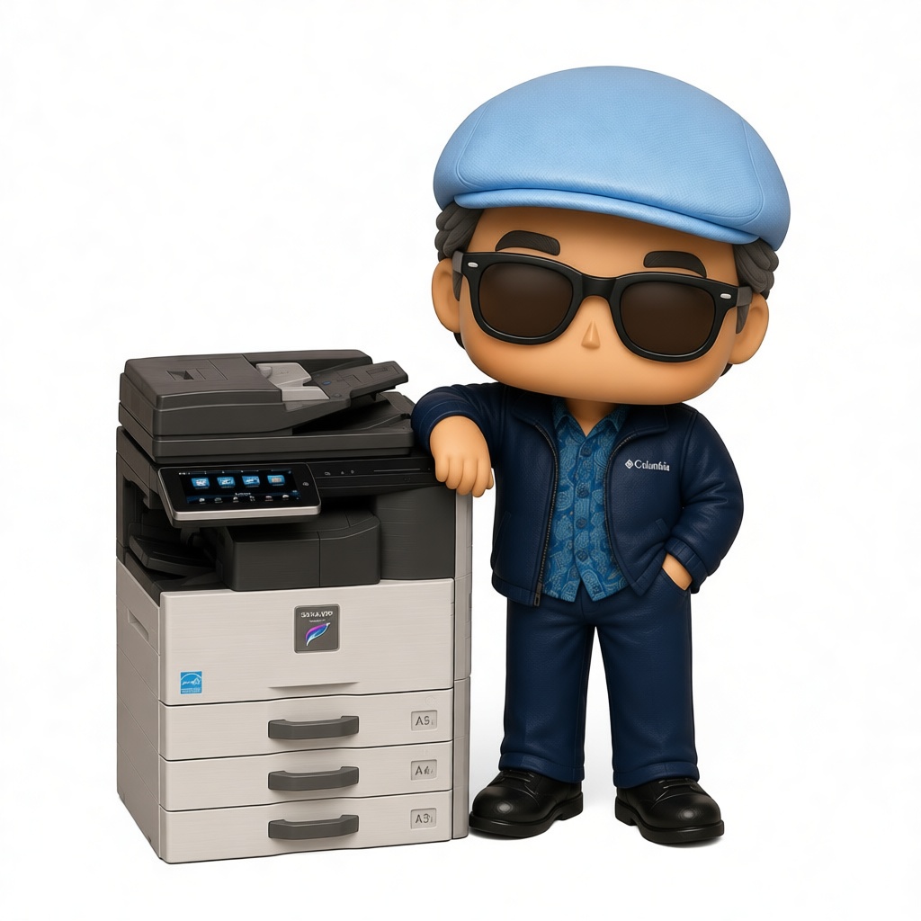 Cool Man Figurine with Copier free 3D printable STL