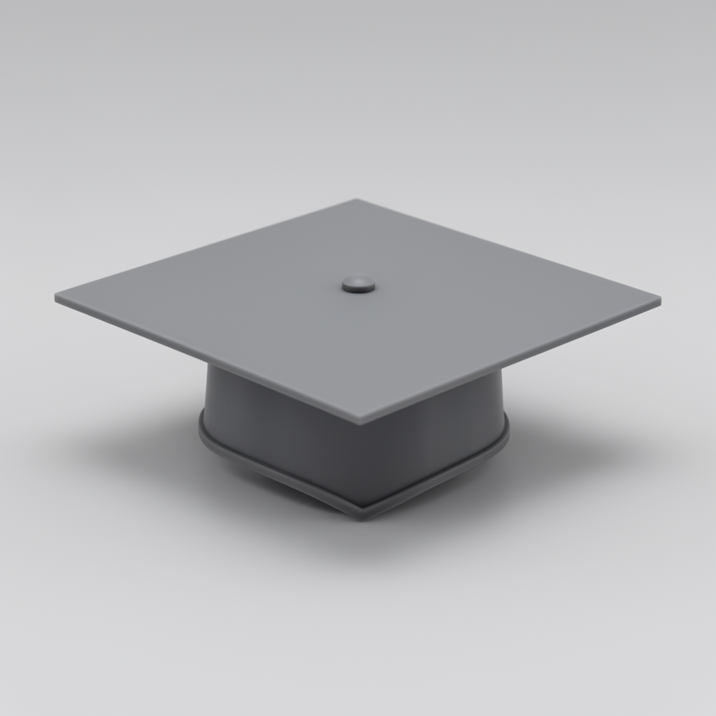 Graduation Cap Model free 3D printable STL