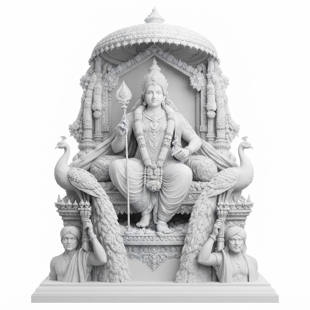 Lord Murugan Statue free 3D printable STL