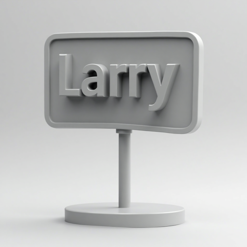 Larry Name Sign free 3D printable STL