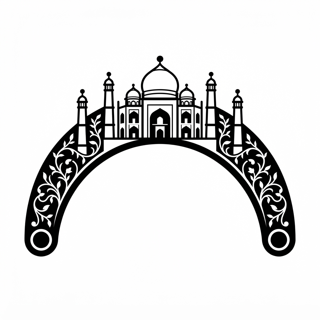 Taj Mahal Arch Sculpture free 3D printable STL